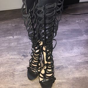 Steve Madden women’s gladiator heels black size9